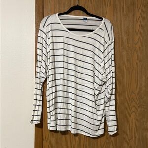 Women's Striped Top - White and Black